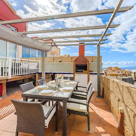 Vakantiehuis Belvedere Sea View Townhouse - Private Terrace, Bbq&pool Playa Paraiso (Tenerife)