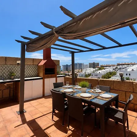 Vakantiehuis Belvedere Sea View Townhouse - Private Terrace, Bbq&pool Playa Paraiso (Tenerife)